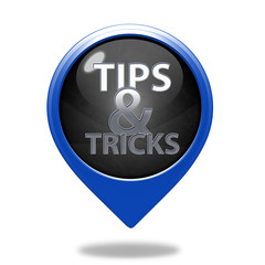 Tips & tricks pointer icon on white background