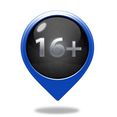 Obraz premium 16+ pointer icon on white background