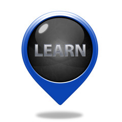 Learn pointer icon on white background