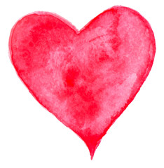 Red watercolor heart