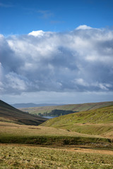 Fototapeta na wymiar Beautiful landscape of Brecon Beacons National Park with moody s