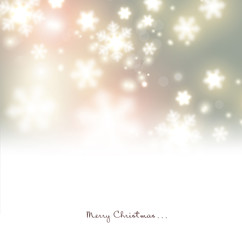 White defocused snowflakes on glow background. Christmas banners