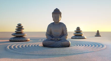 Foto op Plexiglas Boeddha in avondstemming © peterschreiber.media