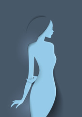 Beautiful woman's silhouette image