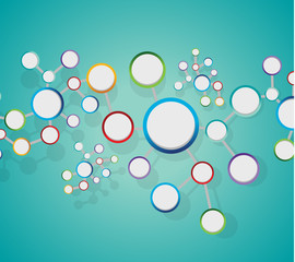 atoms diagram link network connection