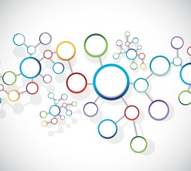 atoms diagram link network connection