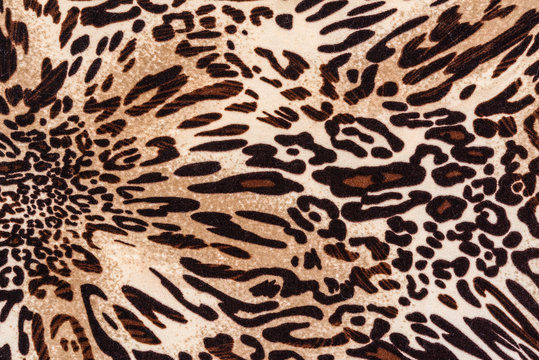 texture of print fabric striped leopard leather