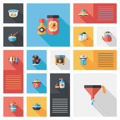 Kitchenware flat app ui background,eps10