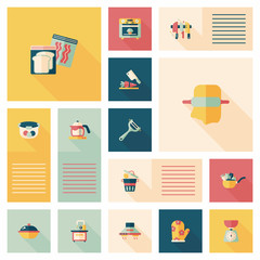 Kitchenware flat app ui background,eps10
