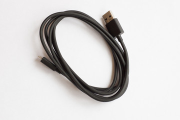 USB Cable on a white background