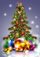 Christmas tree with decorations