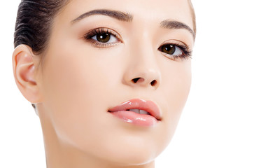 Obraz premium Beautiful girl with clean fresh skin