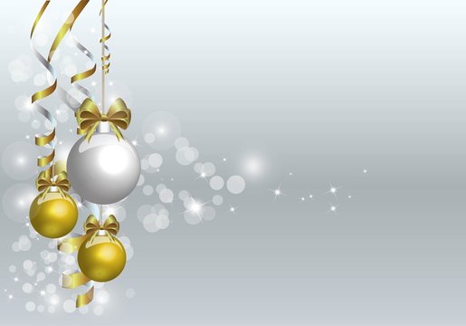 chrstmas background in gold and silver
