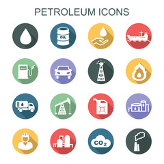 petroleum long shadow icons