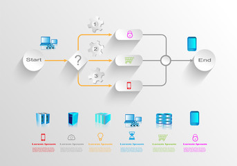 Business process infographics and reusable icon