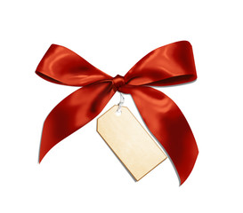 Red ribbon with card