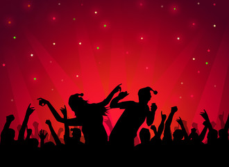 Christmas Night Party-vector