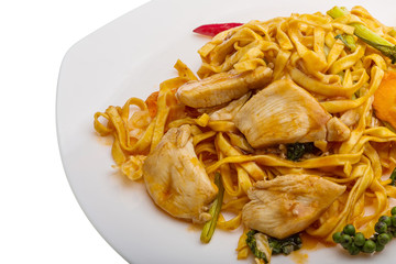 Fried noodles with pork