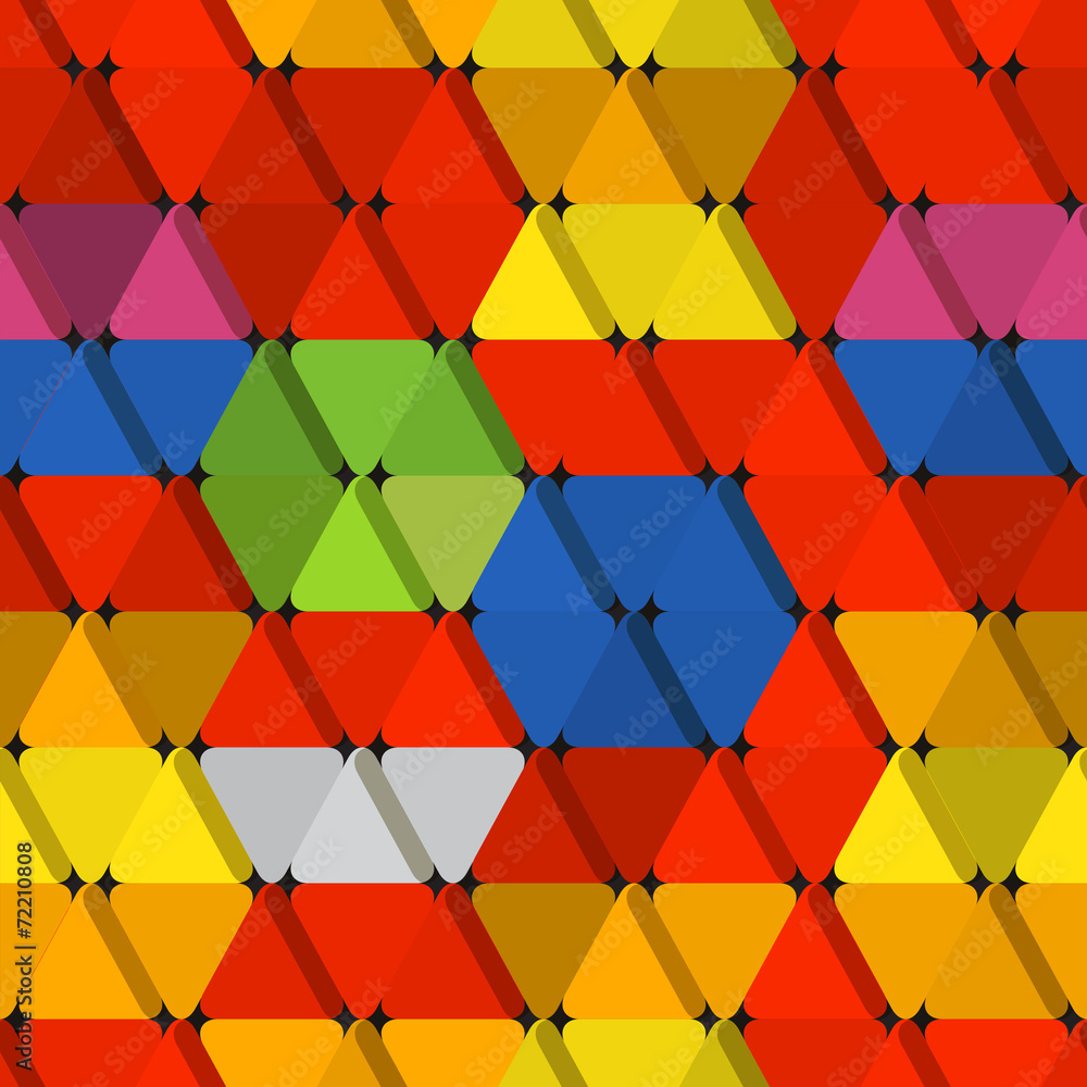 Aufkleber Abstract seamless pattern with color triangles