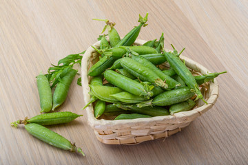 Green fresh peas