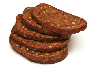 Brown bread slice