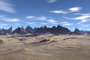 Fototapeta na wymiar 3d rendered fantasy alien planet
