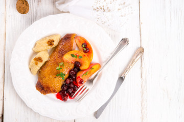 Duck breast with cranberry
