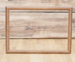 wall wood texture with wooden frame
