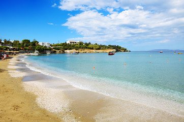 The beach at luxury hotel, Crete, Greece