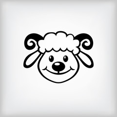 Cheerful lamb symbol 2015 year