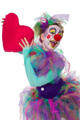 Bunter Clown mit Herz