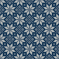 Winter Holiday Seamless Knitted Pattern
