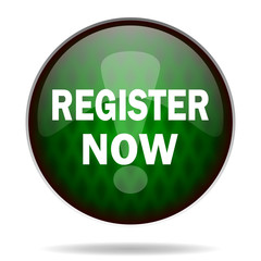 register now green internet icon