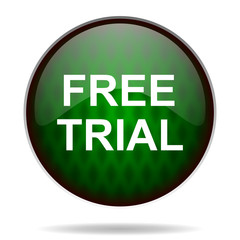 free trial green internet icon