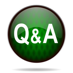 question answer green internet icon