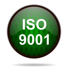 iso 9001 green internet icon