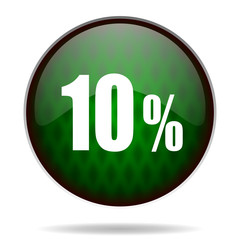 10 percent green internet icon