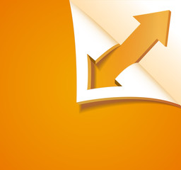 Orange vector arrow