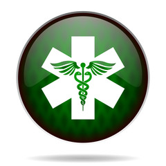 emergency green internet icon