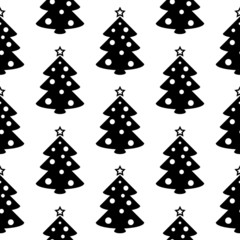 Obraz premium Christmas tree symbol seamless pattern