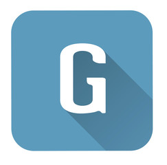 Letter g alphabet, flat icon