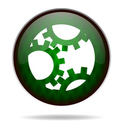 gear green internet icon