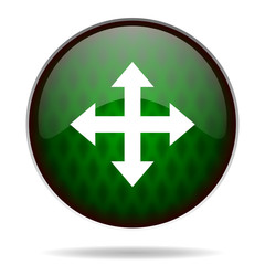Obraz premium arrow green internet icon