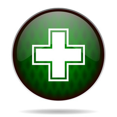 pharmacy green internet icon