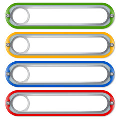 Obraz premium four frames for entering text with metal frame