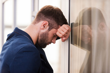 Fototapeta premium Tired and depressed.