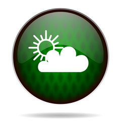 cloud green internet icon