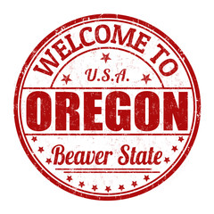 Welcome to Oregon stamp