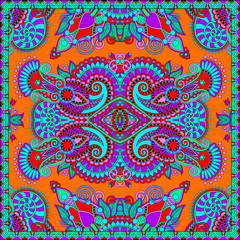 Traditional ornamental floral paisley bandanna