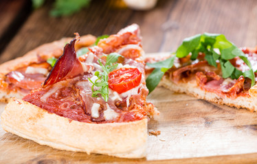 Homemade Ham Pizza (slices)